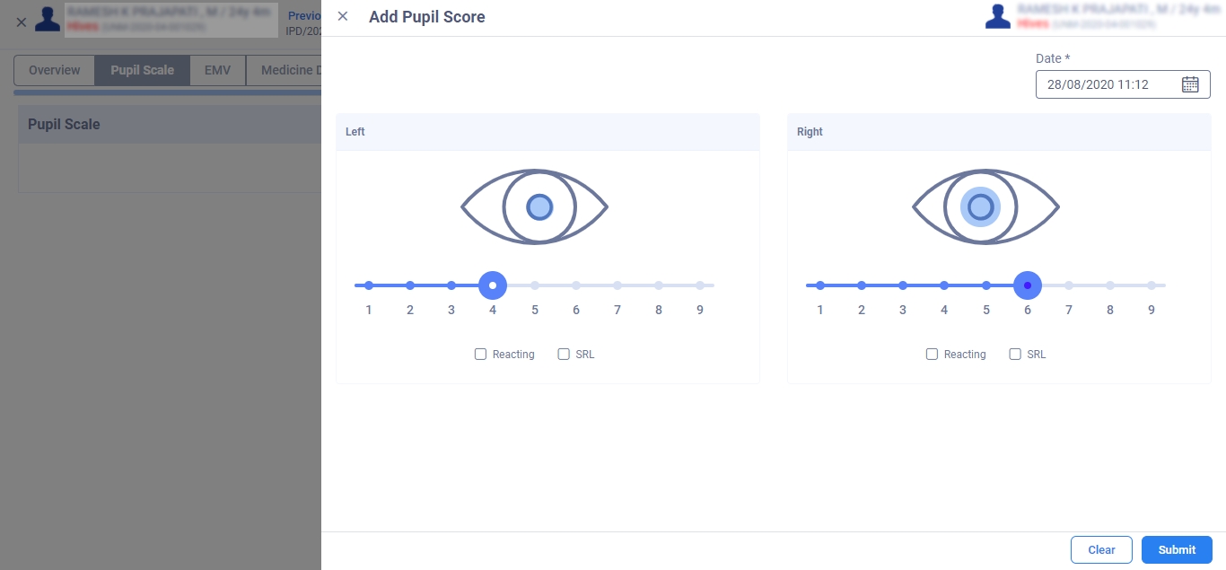 eye score